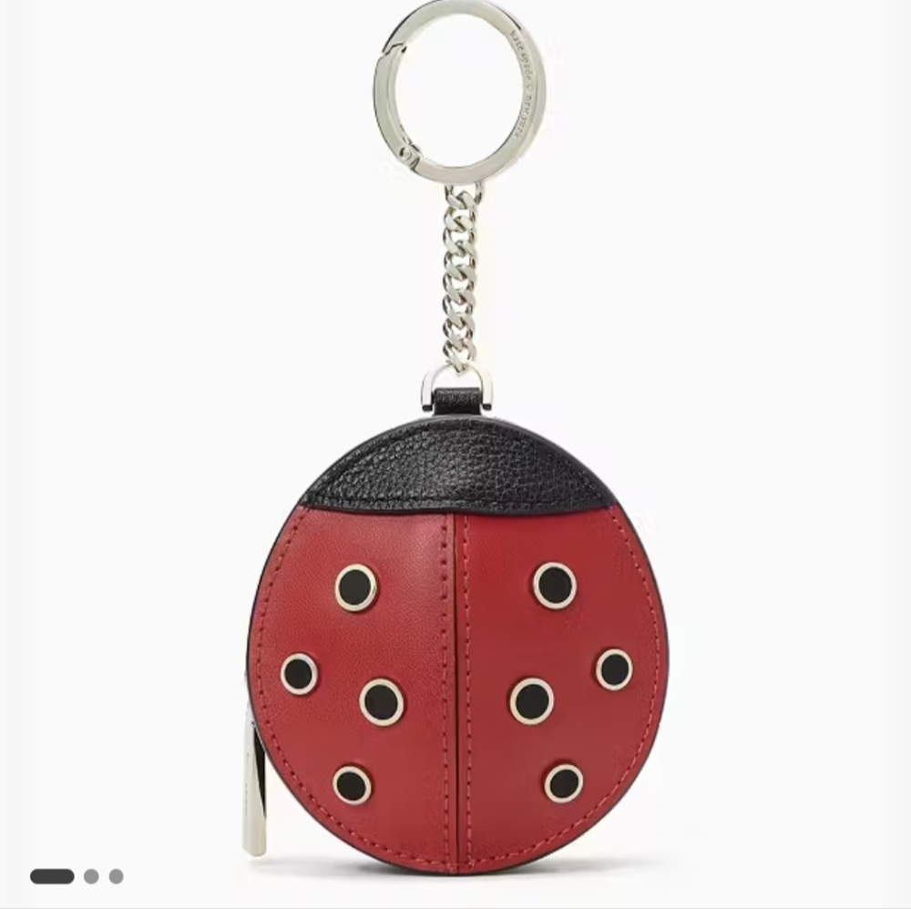 BNWT. Kate Spade Red and Black Ladybug Keychain.